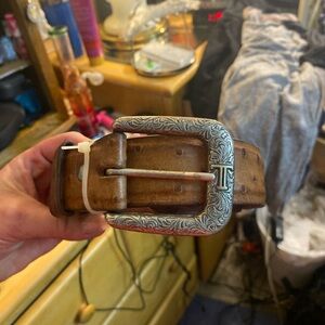 Lucchese men’s ostrich belt size 38